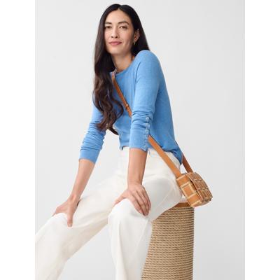 J.McLaughlin Women's Jamey Sweater Light Chambray, Size XL | Cotton/Spandex