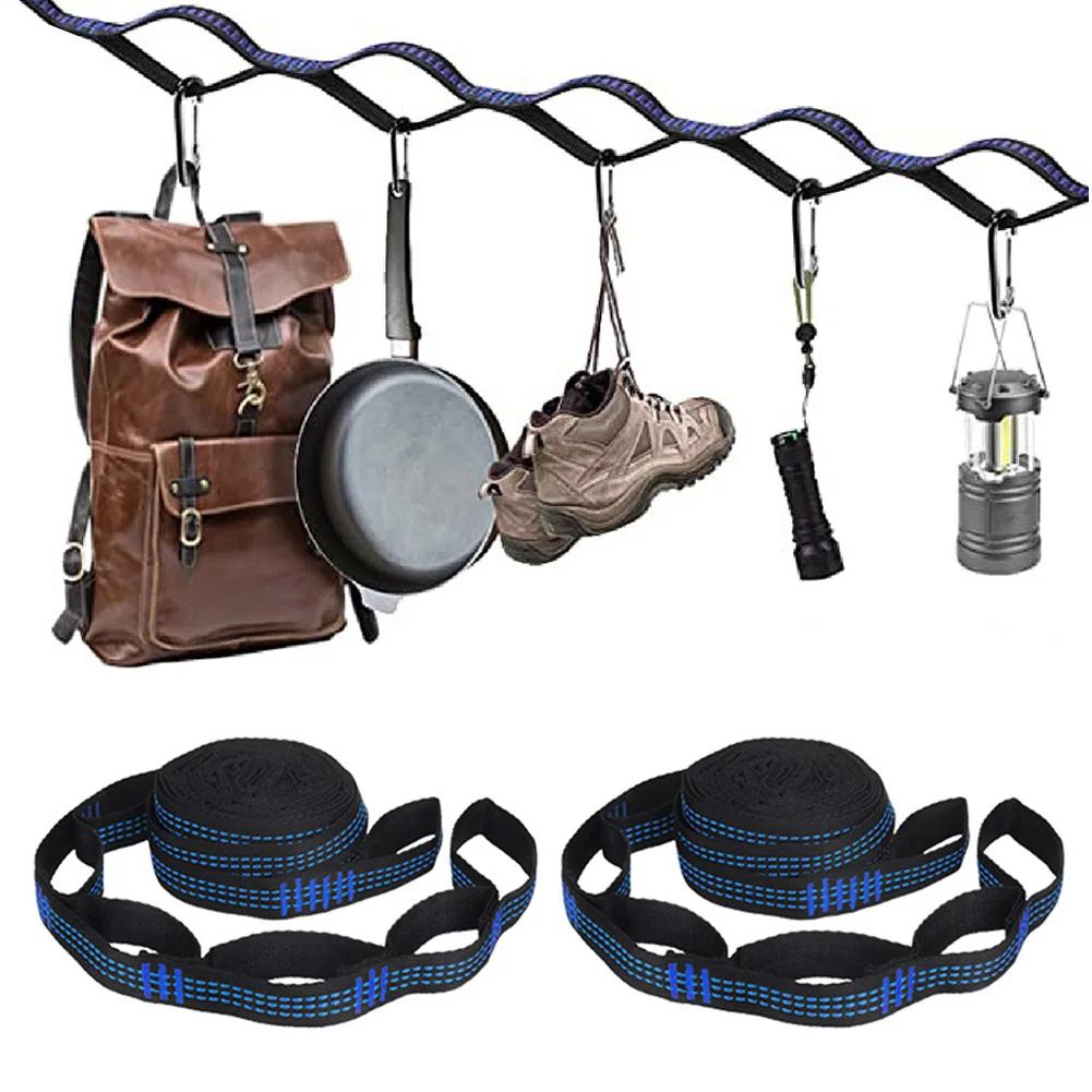 2 stücke 2/2,8 m Super Starke Hängematte Strap Outdoor Camping Hängematte Garten Schaukel Riemen Seil Hohe Festigkeit Last-lager Gurt Seil Image