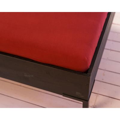 Spannbettlaken KAYORI "Saiko", rot, B:130cm L:220cm, Jersey-Elasthan, Obermaterial: 97% Baumwolle, 3% Elasthan (LYCRA), Laken, Bio-Baumwolle Image