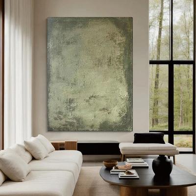 Handmade Abstract Green Paintings On Canvas handmade Rich Textured Acrylic Painting Modern Wall Art Hand Painted Artwork for Living Room Wall Decor