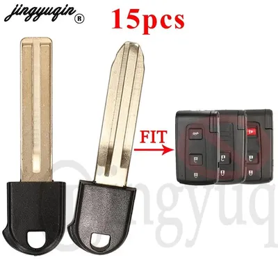 jingyuqin 15pcs For Toyota Prius 2004 2005 2006 2007 2008 2009 Car Remote Emergency Key TOY43 TOY48 Blade Fob Replacement