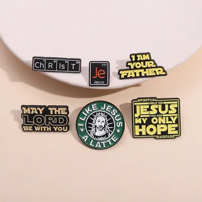 May The Lord Be With You Enamel Pin Jesus You Are My Only Hope Metal Brooch Lapel Badge Christ