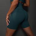 Per donna Shorts da Palestra Shorts da yoga Shorts da allenamento Fascia Elastica Vita Alta Yoga Allenamento in Palestra Pilates Pantaloncini Grigio scuro Nero Borgogna Gli sport Abbigliamento