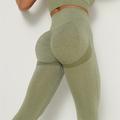 Per donna Pantaloni da yoga Leggings da yoga Fascia Elastica Vita Alta Pilates Allenamento in Palestra Allenamento Collant Tinta unica Grigio scuro Anguria Rossa Verde militare Gli sport