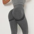 Per donna Pantaloni da yoga Leggings da yoga Fascia Elastica Vita Alta Pilates Allenamento in Palestra Allenamento Collant Tinta unica Grigio scuro Anguria Rossa Verde militare Gli sport