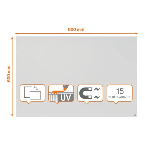 Nobo Rahmenloses magnetisches Whiteboard »Infinity« 60 x 90 cm blau