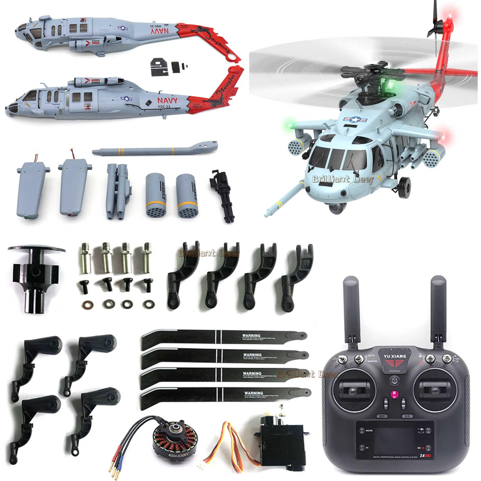 Original teile für Yuxiang F09h Seahawk GPS RC Hubschrauber Rumpf Körper Blatt Heckrotor