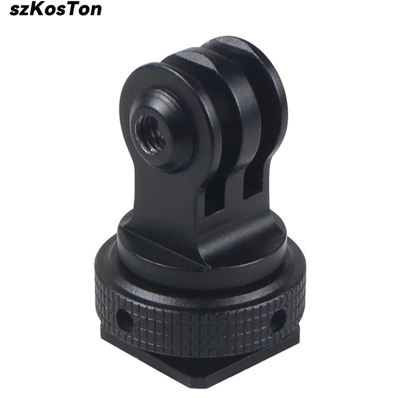 Aluminium-Stativschraube auf DSLR-Kamera-Blitz-Kaltschuh-Montageadapter für GoPro 13 12 11 10 9 8 DJI OSMO Action 6 5 Pro 4 Insta 360 Image