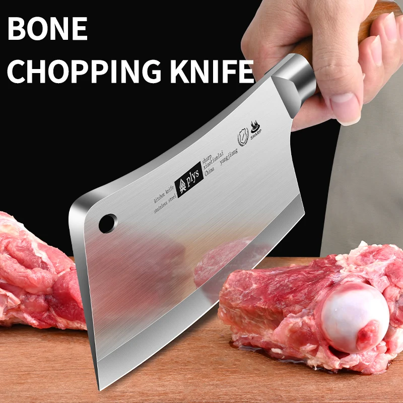 Kommerzielles Nachahmungsholzmessergriff, scharfes professionelles Küchenmesser in das Knochenmesser, praktisches 2 mm dickes Küchenmesser Image