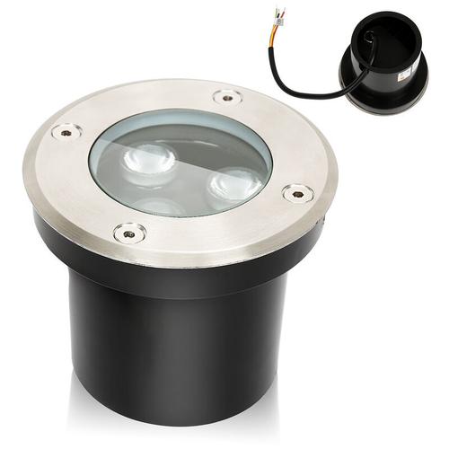 2x 3W Bodenleuchte IP67 led Leuchte Bodeneinbaustrahler Bodenstrahler Boden