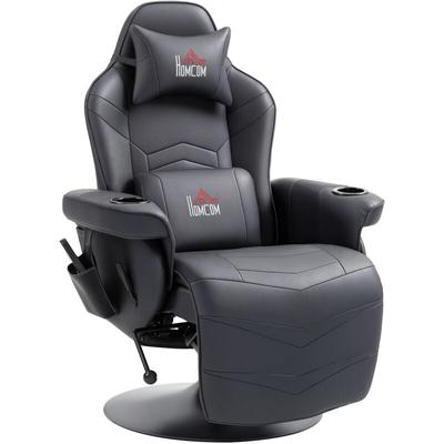 HOMCOM Relaxsessel mit Massagefunktion, Fernsehsessel mit Liegefunktion, Kissen, Drehbar TV-Sessel Image