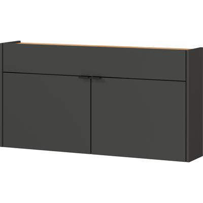 Hängeschuhschrank GERMANIA "Ameca", braun (graphit, navarra, eiche, nachbildung), B:109,5cm H:57cm T:22cm, Spanplatte, Schränke, Türen mit Soft-Close, 110x22x57 cm, Made in Germany Image