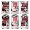 Lot mixte Wolf of Wilderness Adult pour chien - 6 x 400 g ""Red Meat