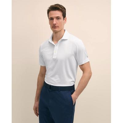 Brooks Brothers Men's Performance Series Spread Collar Polo Shirt | White | Size XL