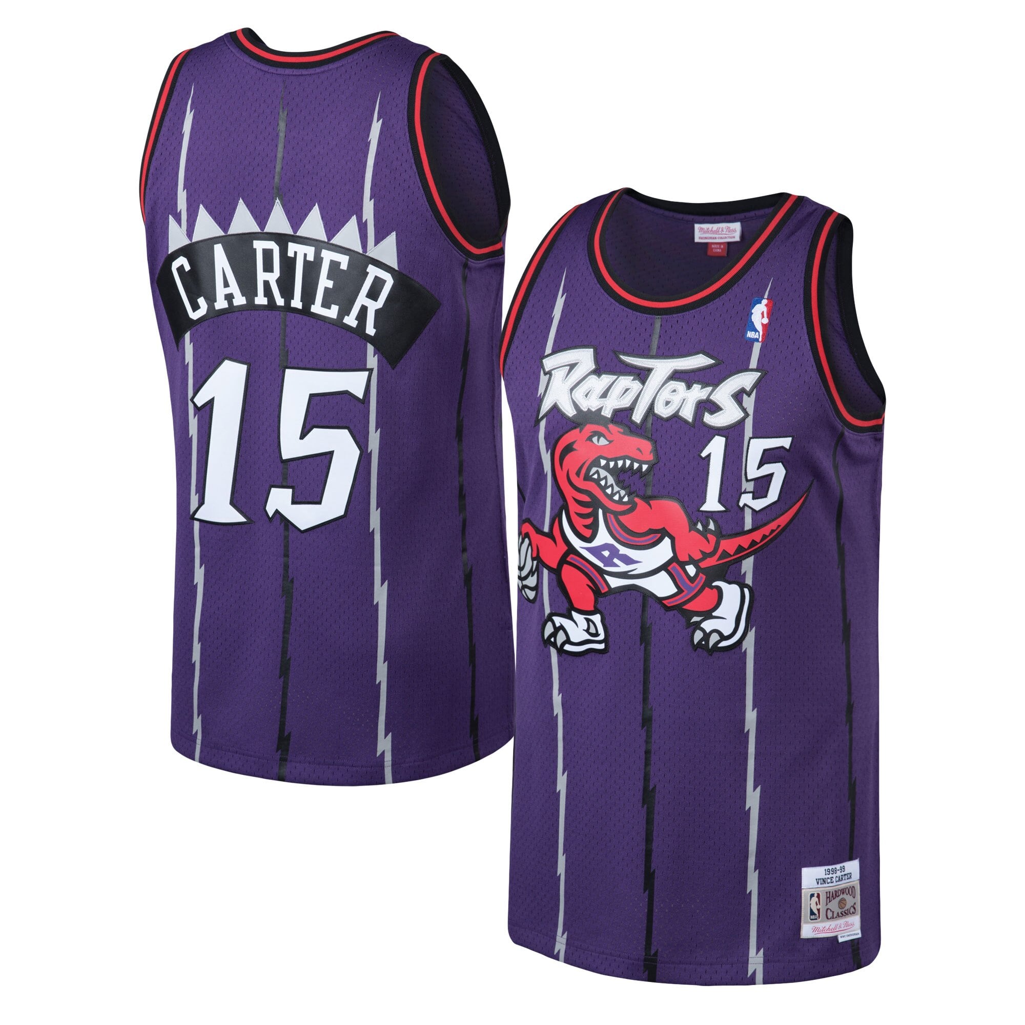 Toronto Raptors Vince Carter Hardwood Classics Road Swingman-Trikot – Jugendliche