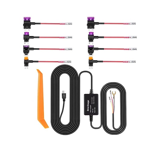 Dashcam-Festverdrahtungssatz, sicheres Metall-Mini-USB-Festverdrahtungssatz, breite Kompatibilität, kratzfest, für Navigator Image