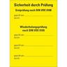 König Werbeanlagen Dreifke® Prüfnachweis Typ B, Erstprüfung nach VDE 0100/0105, Folie, ablösbar, 105x148mm