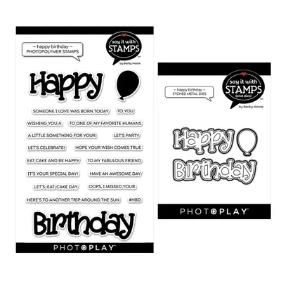 2023 New Happy Birthday Sentiments Clear Stamps Set Scrapbooking Paper Making Cutting Dies Frames