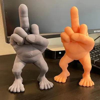 3d Printed Middle Finger Funny Gifts Desktop Decorations Figure Refers To Funny Office Desk