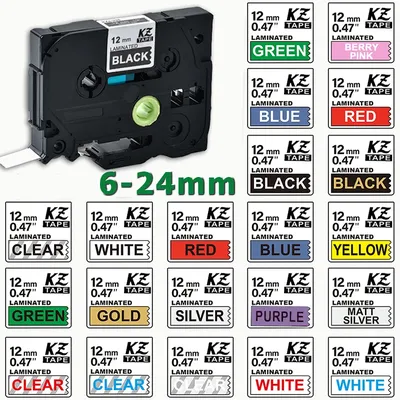 6-24mm Compatible TZe-231 TZe121 TZ335 241 251 345 Label Laminated Tape FOR PT-H110 PT-210D