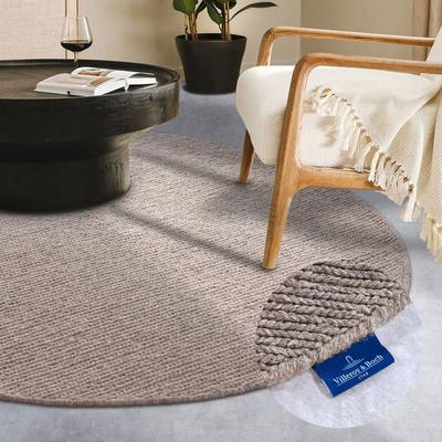 Wollteppich VILLEROY & BOCH "Francois", beige (linen), H:7mm Ø:200cm, Wolle, Teppiche, in rund, oval, Läufer, handgewebt, Wolle, Wohnzimmer, Schlafzimmer Image