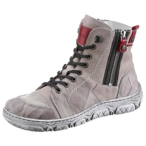 Winterboots KRISBUT Gr. 36, grau (taupe, used) Damen Schuhe mit zwei praktischen Reißverschlüssen