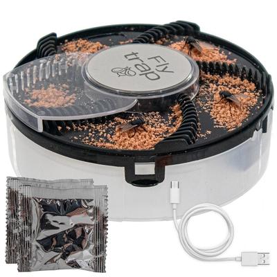 Electric Bug Fly Trap Mosquito Killer - Turntable, USB Powered, Insect Catcher w/ 2 Bait Packets