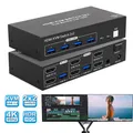 2 x2 KVM Switch Dual Monitor 4k 60Hz HDMI 2.0 KVM Switch Display esteso HDMI DisplayPort USB 3.0 KVM