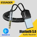 Essager Bluetooth 5.0 Adattatore ricevitore Cavo Aux Ricevitore Altoparlante Vivavoce Jack da 3,5 mm Audio Musica USB Trasmettitore Bluetooth per auto