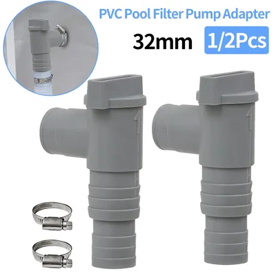 PVC Pool Filter Pump Adapter Intex PoolSun Swimming Pool Drain Valve Globe Valve Suitable For 32mm Hose Fittings