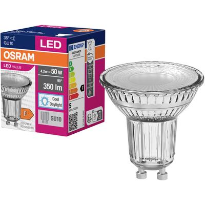 4058075817715 led eek f (a - g) GU10 Reflektor 4.3 w = 50 w Kaltweiß (ø x h) 50 mm x 50 mm 1 - Osram Image