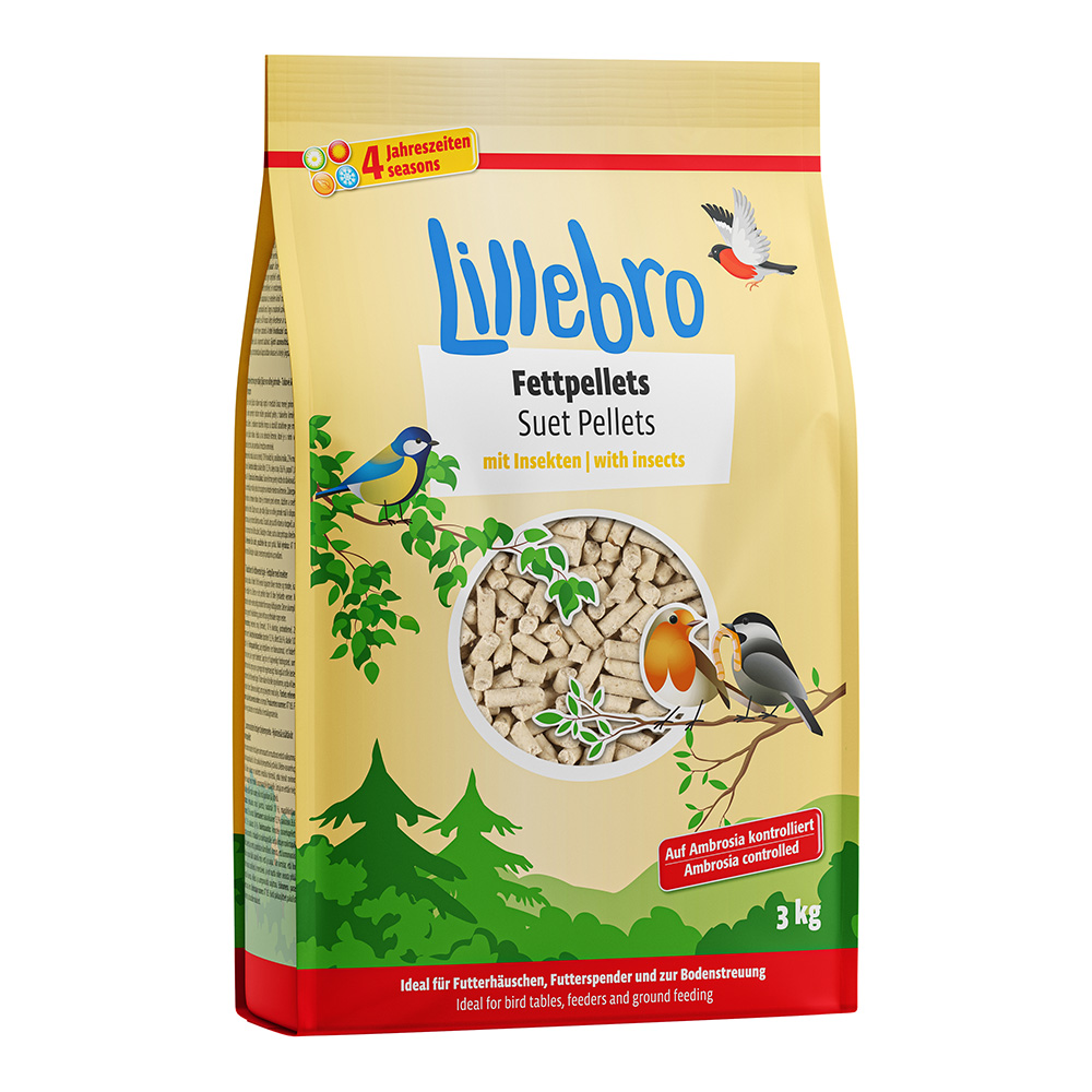 3kg suet pellets with insects Lillebro Bird Food