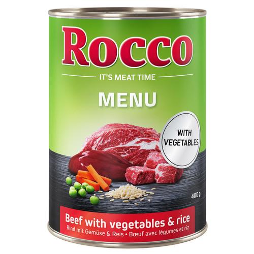 24x400g Menü Rind Rocco Hundefutter nass