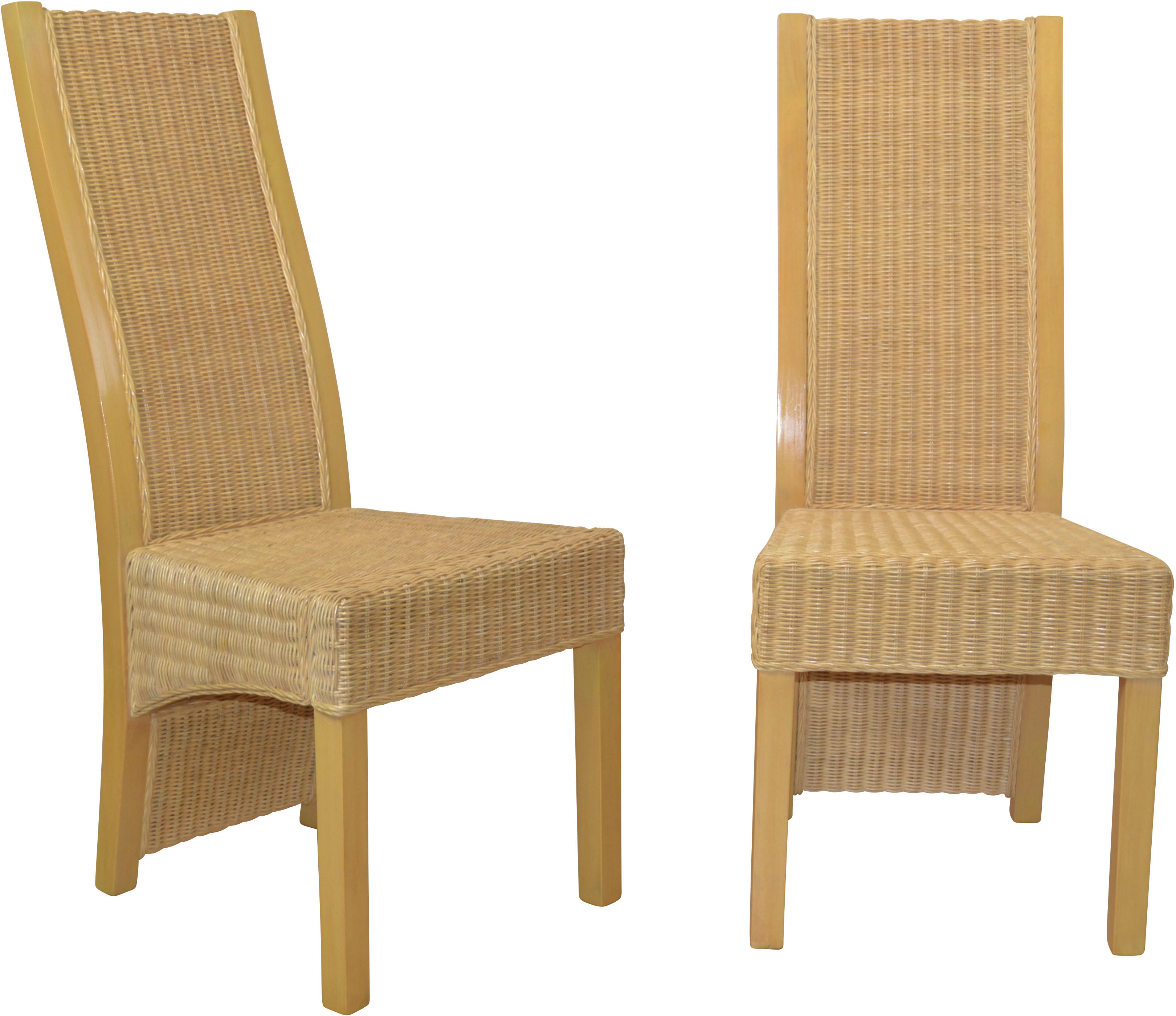 Rattanstuhl HOME AFFAIRE "Stuhlparade", beige (natur), B:47cm H:105cm T:56cm, Geflecht Rattan, Stühle Image