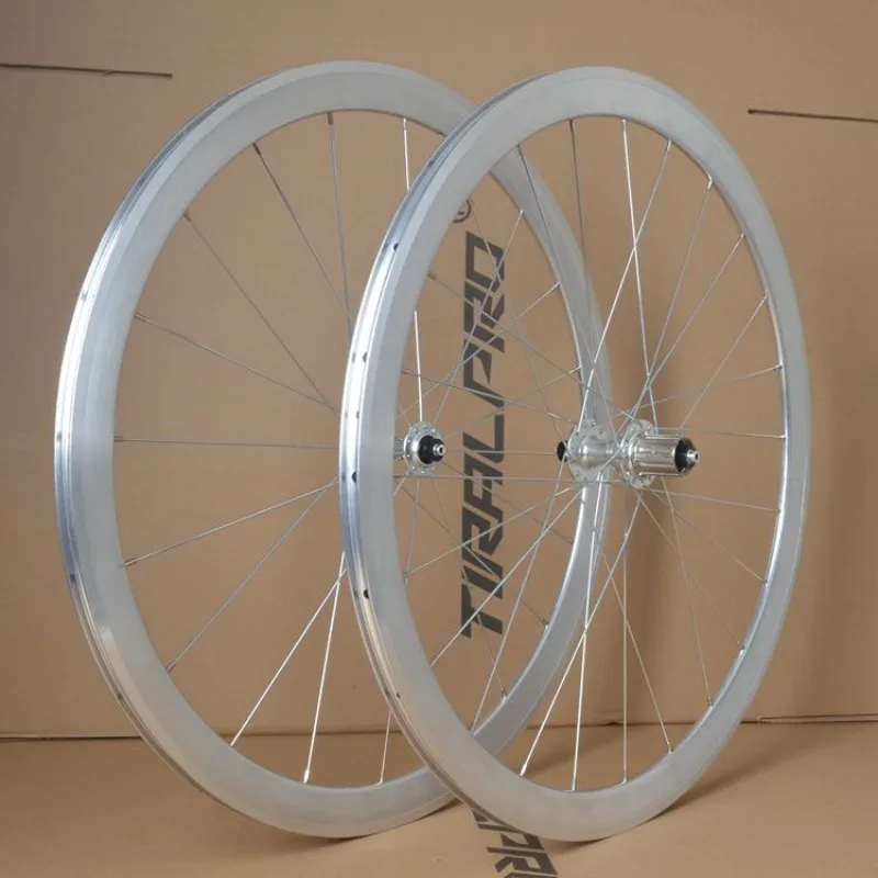 700c Rennrad Laufradsatz 40mm Disc Bremse Aluminium Legierung 4 Lager Vintage V/C Bremse Kies Fahrrad Rad felge 8/9/10/11 Geschwindigkeit