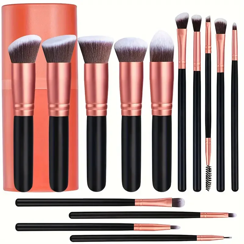 Professionelles 3/14/16-teiliges Make-up-Pinsel-Set, weiche, flauschige Pinsel für Lidschatten, Foundation, Concealer, Rouge, Schönheitswerkzeuge für Frauen Image