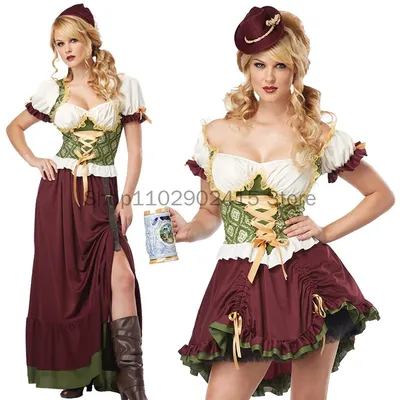 Mittelalter liches oktoberfest cosplay kostüm bayerisches oktoberfest deutsches festival bier cosplay halloween karneval party uniformen kostüm Image