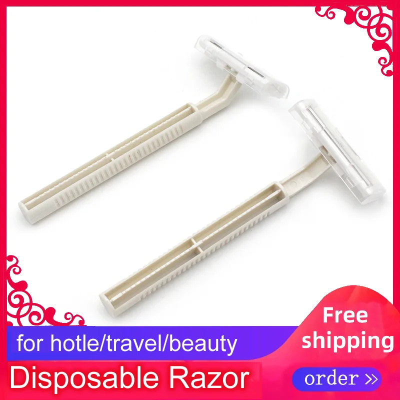 Kostenloser Versand Tragbare Hotel Familie Schönheit Salon Verlieren Haar Reise Körper Gesicht BIkini Verwenden Einweg Rasiermesser für Arm Achsel Haar Image