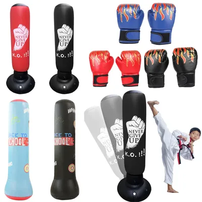 Inflatable Punching Boxing Bag Fitness Training Boxing Sack PVC Sports Fight Column Toy Kids Boxing