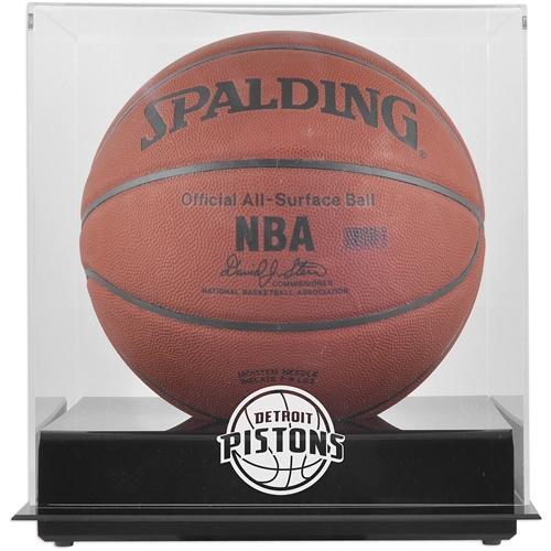Basketball-Vitrine mit Teamlogo von Detroit Pistons (2005–2017) von Blackbase mit verspiegelter Rückseite
