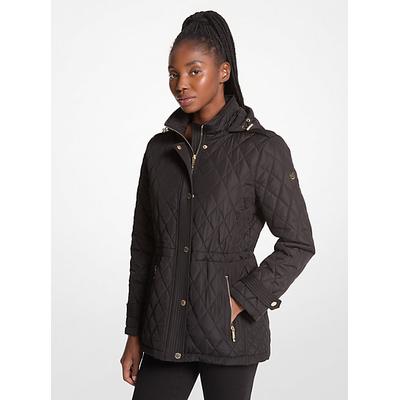 Michael Kors Quilted Hooded Jacket Black XXS