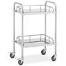 Steinberg Systems Laborwagen - Edelstahl - 2 Ablagen je 45 x 36 x 2,5 cm - 20 kg