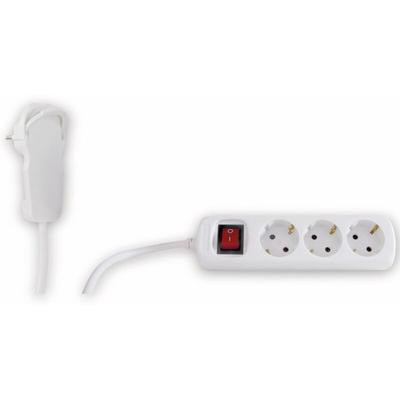 Steckdosenleiste Smart, 3-fach, mit Flachstecker, 5 m, weiß - REV Image