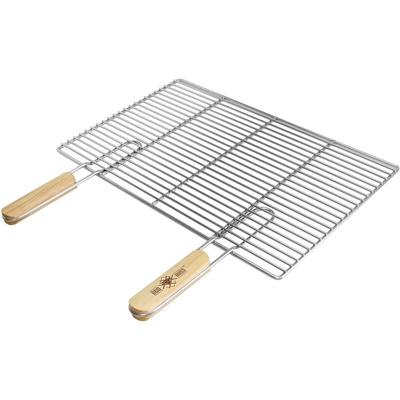 Grillrost aus Edelstahl mit abnehmbaren Griffen 54 x 34 cm rechteckig - robust & rostfrei - für Image