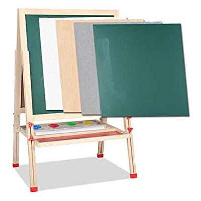 Kindertafel Standtafel Whiteboard und KreidetafelDoppelseitiges Zeichenbrett 57x55x148cm Image
