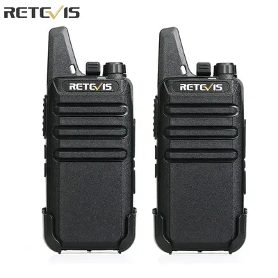 2 pcs Mini Walkie Talkie PMR 446 Portable Two-way Radio ht PTT Walkie-talkies Portable Radio for Hunting Cafe RT22