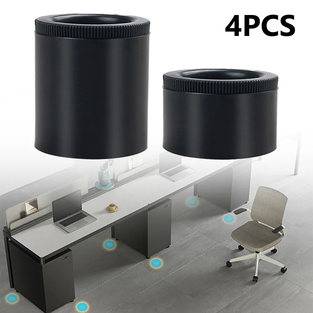 4 pièces pieds de meubles pieds noir Durable hauteur ronde canapé jambe armoire pieds réglable protecteur de sol pour placard meuble TV canapé