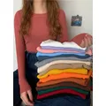 2025 nuove donne maglione autunno inverno pullover a maniche lunghe basic top fashion o-collo elastico femminile inverno maglione lavorato a maglia solido
