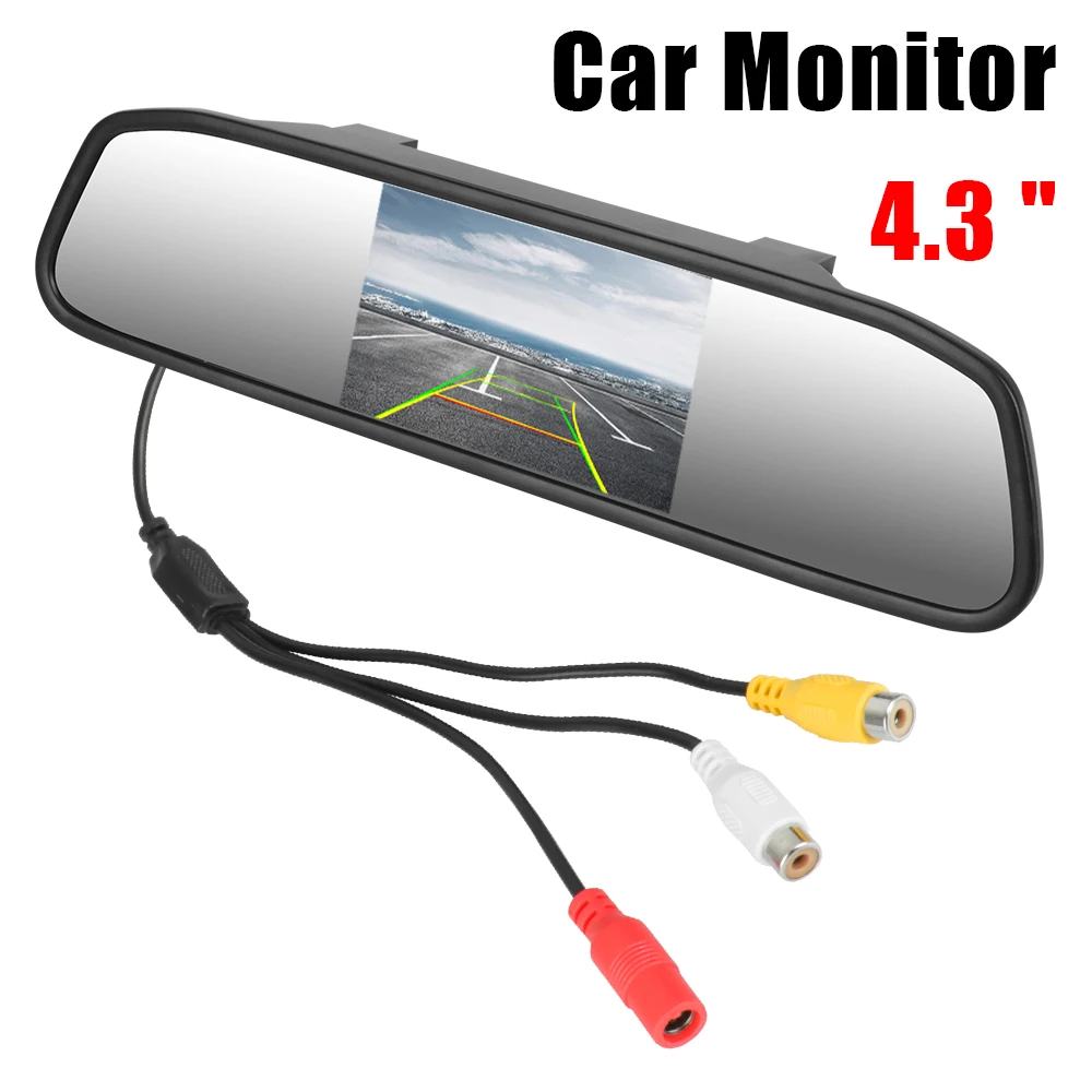 TFT LCD Farbmonitor 4,3 Zoll Rückspiegel Auto Rückspiegel Display HD Video Auto Parkplatz Monitor Universal