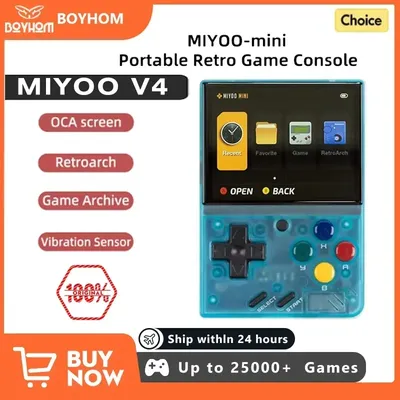 MIYOO MINI V4 PortableRetro Handheld Spielkonsole 2,8 Zoll IPS Bildschirm Videospielkonsolen Linux Image